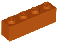 Dark Orange Brick 1 x 4