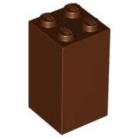 Reddish Brown Brick 2 x 2 x 3