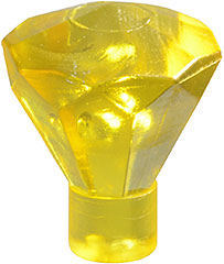 Trans-Yellow Rock 1 x 1 Jewel 24 Facet