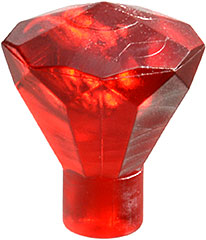 Trans-Red Rock 1 x 1 Jewel 24 Facet
