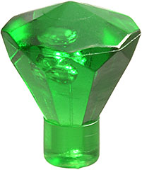 Trans-Green Rock 1 x 1 Jewel 24 Facet