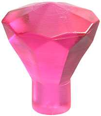 Trans-Dark Pink Rock 1 x 1 Jewel 24 Facet