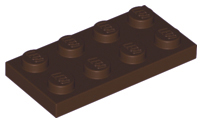 Dark Brown Plate 2 x 4