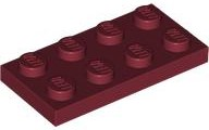 Dark Red Plate 2 x 4