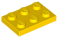 Yellow Plate 2 x 3
