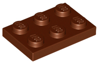 Reddish Brown Plate 2 x 3