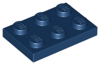 Dark Blue Plate 2 x 3