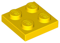 Yellow Plate 2 x 2