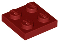 Dark Red Plate 2 x 2