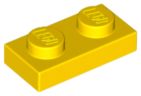 Yellow Plate 1 x 2