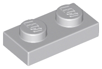 Light Bluish Gray Plate 1 x 2