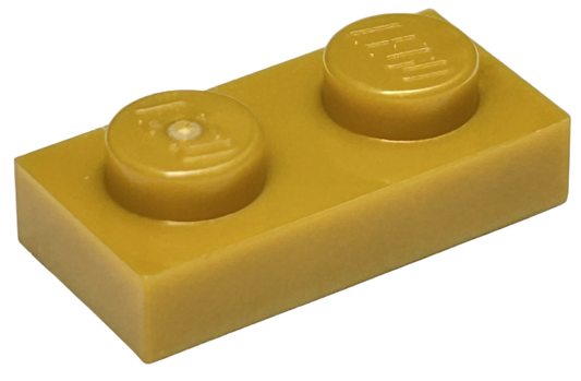 Pearl Gold Plate 1 x 2