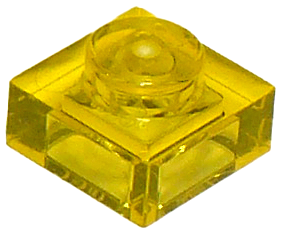 Trans-Yellow Plate 1 x 1