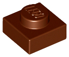 Reddish Brown Plate 1 x 1