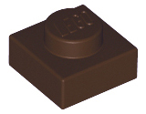 Dark Brown Plate 1 x 1