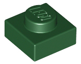 Dark Green Plate 1 x 1