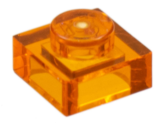Trans-Orange Plate 1 x 1