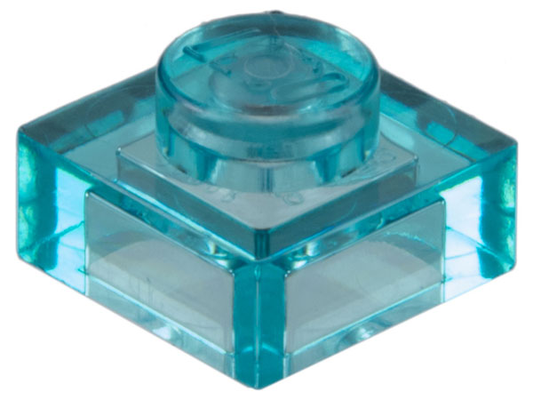Trans-Light Blue Plate 1 x 1