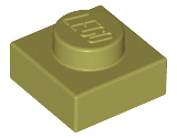 Olive Green Plate 1 x 1