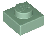 Sand Green Plate 1 x 1