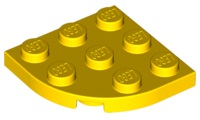 Yellow Plate, Round Corner 3 x 3