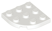 White Plate, Round Corner 3 x 3