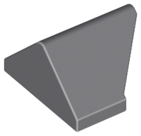 Dark Bluish Gray Slope 45 2 x 1 Double / Inverted with Bottom Stud Holder