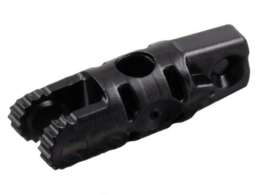 Black Hinge Cylinder 1 x 3 Locking with 1 Finger and 2 Fingers on Ends, with Hole