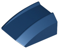 Dark Blue Slope, Curved 2 x 2 Lip