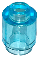 Trans-Light Blue Brick, Round  1 x 1
