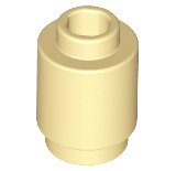 Tan Brick, Round  1 x 1