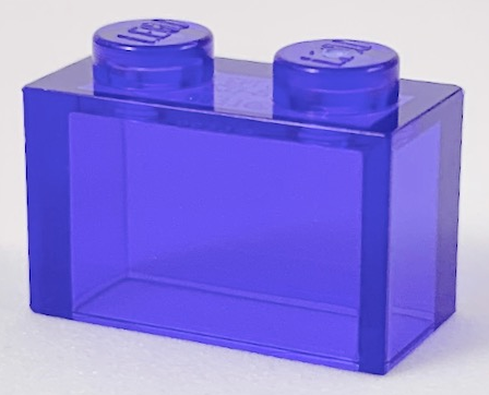 Trans-Purple Brick 1 x 2 without Bottom Tube