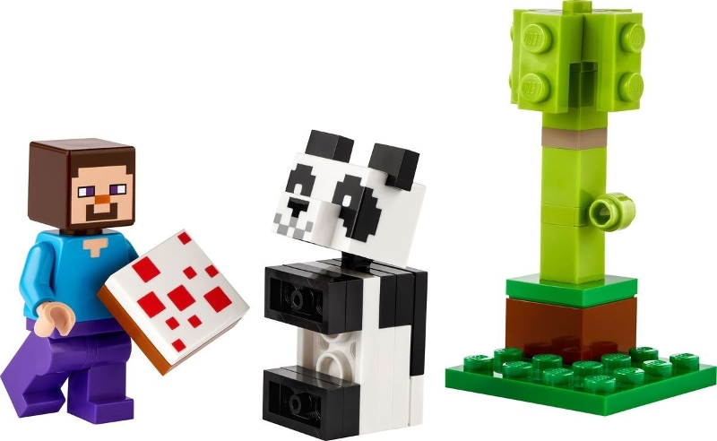 30672 Steve and Baby Panda Polybag