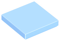 Bright Light Blue Tile 2 x 2