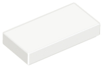 White Tile 1 x 2