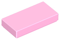 Bright Pink Tile 1 x 2