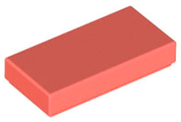 Coral Tile 1 x 2