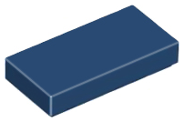 Dark Blue Tile 1 x 2