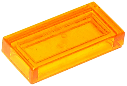 Trans-Orange Tile 1 x 2