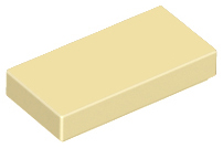 Tan Tile 1 x 2