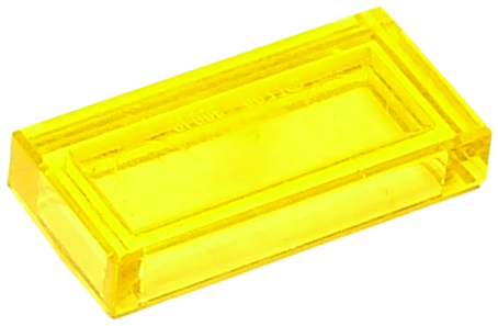 Trans-Yellow Tile 1 x 2