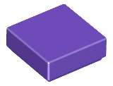 Dark Purple Tile 1 x 1