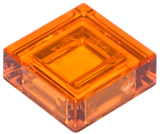 Trans-Orange Tile 1 x 1
