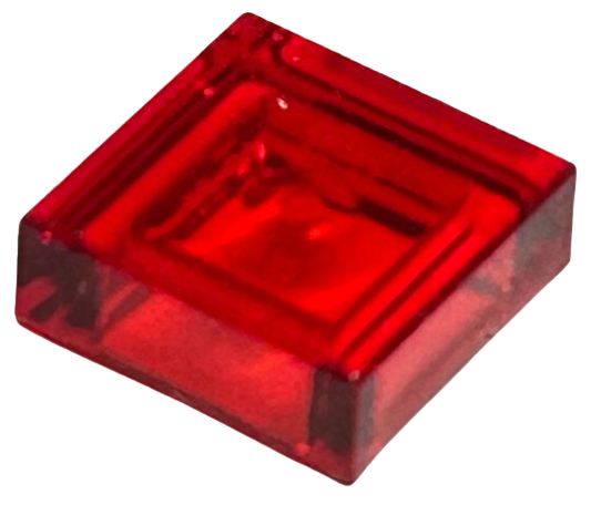 Trans-Red Tile 1 x 1
