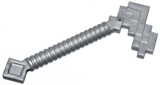 Flat Silver Minifigure, Utensil Hoe, Pixelated (Minecraft)