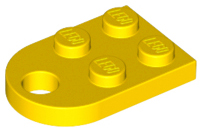 Yellow Plate, Modified 2 x 3 with Hole