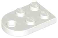 White Plate, Modified 2 x 3 with Hole