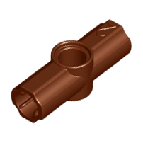 Reddish Brown Technic, Axle and Pin Connector Angled #2 - 180 degrees