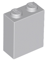 Light Bluish Gray Brick 1 x 2 x 2 with Inside Stud Holder