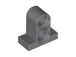 Dark Bluish Gray Technic, Pin Connector Plate 1 x 2 x 1 2/3 with 2 Holes on Top